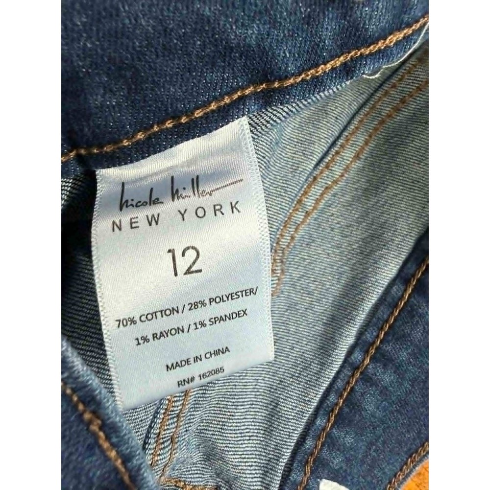 Nicole Miller New York Womens 12 Soho High Rise Bootcut Jeans Dark Wash Blue - Picture 5 of 10